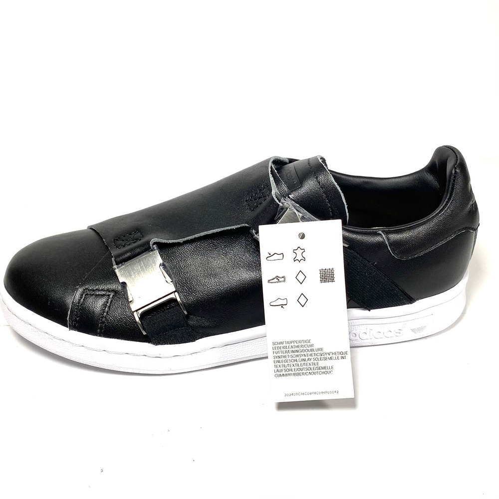 adidas Stan Smith Slip On Sneakers Women's Size 6 Buckle Black EE4888
